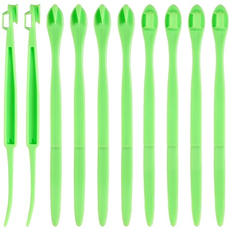 Tinoaly Orangenschäler, 10er Pack, Plastik, Grasgrün, Fruchtschäler, Zitrusschalenschäler, Küchenzubehör, Küchengeräte
