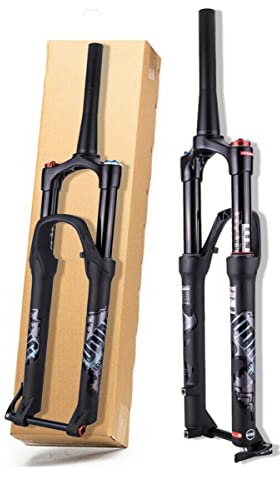 26 27,5 Zoll MTB Federgabel Steckachse 15mm 1-1/2'' Scheibenbremse Luftstoßdämpfer Gabeln 120mm Federweg HL Fahrrad Vorderradgabel Mit Dämpfung