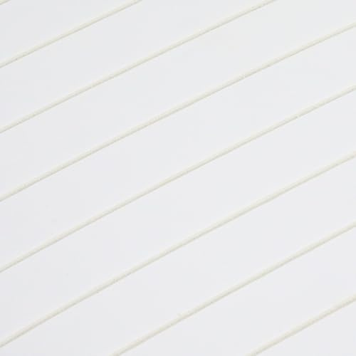3D Holzoptik Wandpaneele, Selbstklebende 3D Holzpaneel Rillen Paneele,10 Stück 40x40cm PVC Wandverkleidung, Wasserfest & Hitzebeständig Paneele Aufkleber für Wand Decken Küchenrückwand (Reine Weiß)