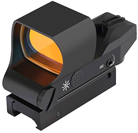 Feyachi RS-30 Rotpunktvisier Red Dot Visier Airsoft mit 20mm/22mm Schiene, 4 Reticles 5 Helligkeitseinstellungen Leuchtpunktvisier Zielfernrohr für Jagd Softair Pistole und Armbrust