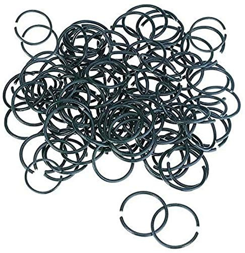 200 Stück Kunststoff Beschichtet Pflanzenringe zur Unterstützung (Grün) | und Befestigung von Pflanzen Gartenpflanzenclips