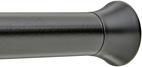 Amazon Basics Verstellbare Duschvorhang-Spannstange, 61 bis 91 cm, Schwarz