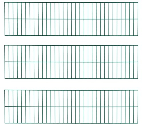 ESTEXO Doppelstabmattenzaun Elemente Zaunelemente Zaun Gartenzaun Gitterzaun Stabmatten Drahtgitter (3er Set/Moosgrün RAL 6005)