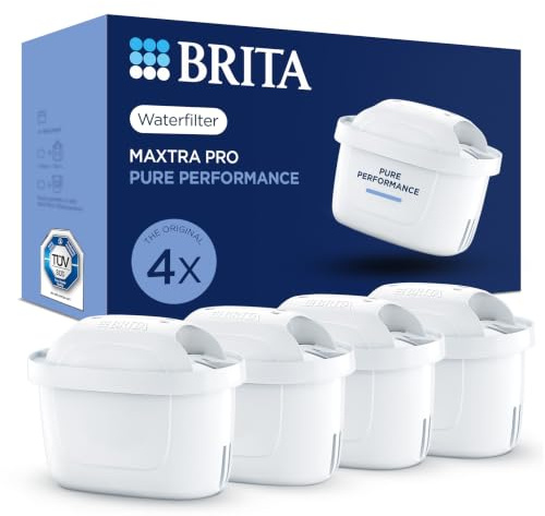 BRITA Wasserfilter-Kartuschen MAXTRA PRO Extra Kalkschutz - 4er-Pack | Original Ersatz-Wasserfilter kompatibel mit BRITA-Kannen - extra Kalk-Filtration & Geräteschutz, ideal für Tee & Kaffee