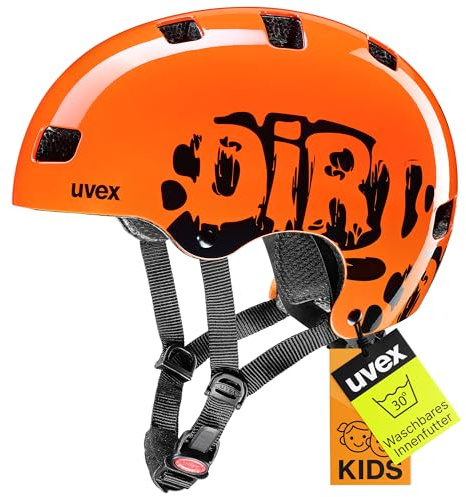 uvex Kid 3 - robuster Fahrradhelm für Kinder- individuelle Größenanpassung - optimierte Belüftung - Dirtbike orange - 51-55 cm