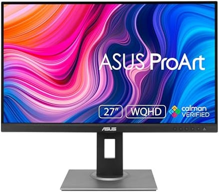ASUS ProArt PA278QV 27 Zoll QHD Professional Monitor | Calman Verified, 100% sRGB, IPS, Eye Care, Entspiegelt, Höhenverstellbar