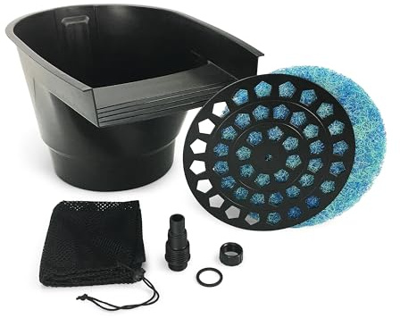 Aquascape 77020 Teichfilter und Wasserfall, effiziente mechanische und biologische Filtration, kompakt