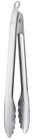RÖSLE Barbecue-Grillzange, Hochwertige Grillzange mit patentiertem Verschlusssystem zum Grillen, Kochen und Servieren, 30 cm, Edelstahl 18/10, Spülmaschinengeeignet, Silber
