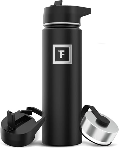 Edelstahl Trinkflasche mit Strohhalm - 650/950/1200/1800 ml - Kohlensäure Geeignet Auslaufsicher Doppelwandig Isoliert Thermosflasche BPA-Freie - Wasserflasche Sport Gym Fitness Reisen Kinder
