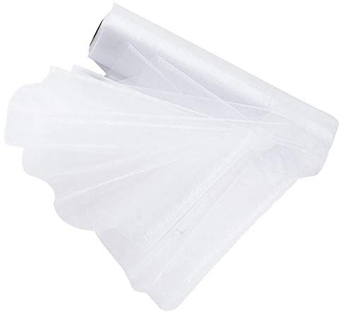 AILANDA Organza Stoff 35m x 29cm Tüllstoff Weiss Stoff Rolle Tüll Rolle Meterware Dekostoff für Geschenk Hochzeit Deko Hochzeitsdeko Tisch DIY Tutu Rock Handwerk Bogen Party Dekoration Crafts Weiß