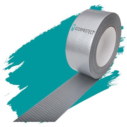 Scorprotect® Gewebeklebeband silbergrau Panzertape Gaffaband Panzerband 48 mm x 50 m