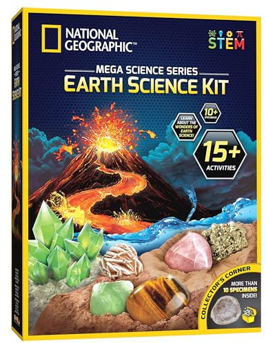 National Geographic Sensorisches Experimentierset - Sensorischer Spielsand Schleim Kinder Knete, Edelsteine für Kinder, Großartiges Interaktives Lern & Stressabbau Spielzeug, Kristalle Züchten