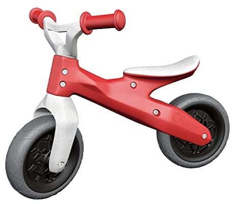 Chicco Balance Bike Eco Plastic, rot, Laufrad für Kinder von 18 Monaten bis 3 Jahren (bis zu 25 kg), Laufrad ohne Pedale, Ergonomischer Lenker und Sattel, Anti-Pannen-Räder, 80% Recycelter Kunststoff