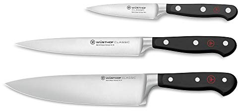 WÜSTHOF Classic Messersatz mit 3 Messern, Schwarz
