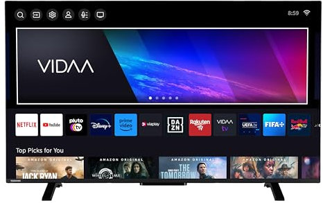 Toshiba 50QV2363DAW 50 Zoll QLED Fernseher/VIDAA Smart TV (4K UHD, HDR Dolby Vision, Triple-Tuner, Bluetooth, Dolby Audio)
