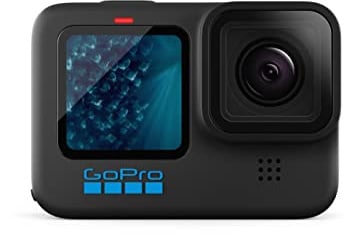 GoPro HERO11 Black - Wasserdichte Action-Kamera mit 5,3K60 Ultra HD-Video, 27 MP Fotos, 1/1,9-Zoll-Bildsensor, Live-Streaming, Webcam, Stabilisierung