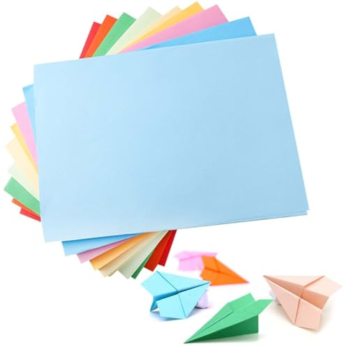 A5 Farbiges Papier 200 Blatt Bastelpapier Farbiges Papier Pack Sortiertes Pastellpapier für handgemachtes Origami, Kinder, Erwachsene, Anfänger, Kunst und Handwerk Bunte Projekte