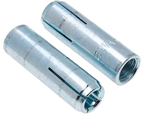 M8 Einschlaganker, gerändelter Spreizdübel mit Innengewinde aus Stahl, 8 mm x 30 mm Drop-in-Bolzenhülse, Stecker, Maschinenbolzenkeilanker für Beton, Beton, Stein, Ziegelwand (10 Stück)