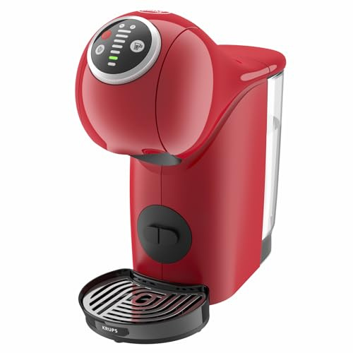 NESCAFÉ Dolce Gusto Genio S Plus von Krups, kompakte Kaffeekapselmaschine, 0,8 Liter Kapazitat, 1500 Watt, automatische Entkalkungswarnung, rot, KP3405