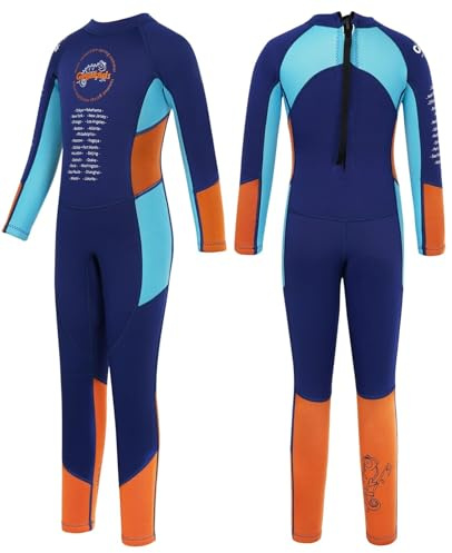 Gogokids Kinder Neoprenanzug 2.5mm Ganzkörper Thermische Tauchanzug, Langarm Schwimmanzug für 2-10 Jahre Mädchen Jungen
