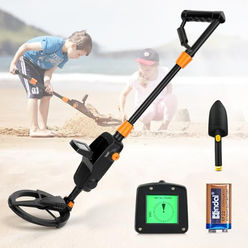 Sunowl Metalldetektor für Kinder mit LCD und Tonanzeige, Hochempfindlicher Metalldetektor mit Wasserdichter Suchspule, Kinder Metalldetektor für Metallsuche