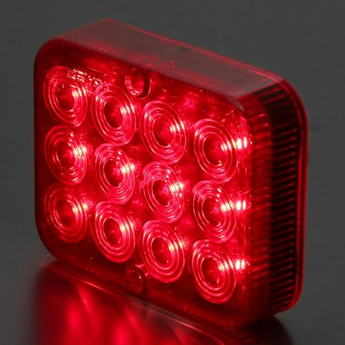 ETUKER Nebelschlussleuchten Rot Led 12v Wasserdicht ECE 1x Nebelleuchte Bremslicht für PKW Anhänger Traktor Landwirtschaftliches KFZ Caravan