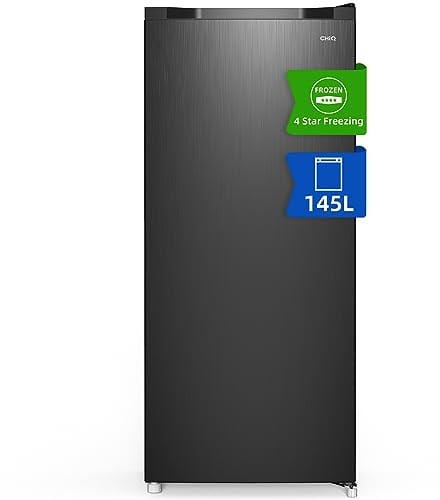 CHIQ Gefrierschrank FSD160D4E | Wechselbarer Türanschlag | Sehr Leise 41dB| (145L Manuelle Abtauung) 126 x 54 x 55 cm (HxBxT)| 12 Jahre Garantie auf den Kompressor*