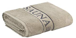 frottana Sauna – Saunatuch mit Bordüre 80 x 200 cm aus 100% Baumwolle, cashmere