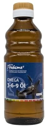 Omega 3-6-9 Öl - perfektes Futteröl für Hunde und Katzen - 100% Natur (1 x 250 ml) - Braunglasflasche