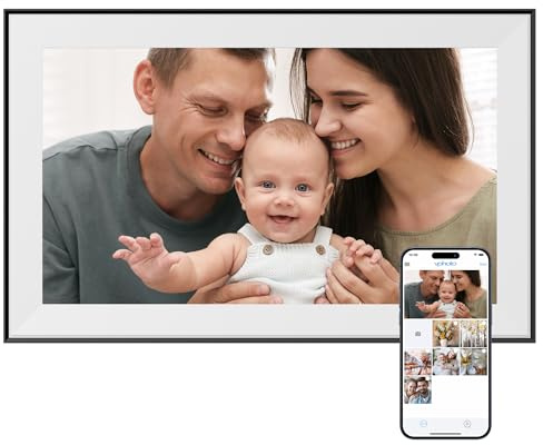 Dragon Touch 15.6'' Digitaler Bilderrahmen – 1920 * 1080 FHD IPS Touchscreen WiFi Elektronischer Bilderrahmenmit 32GB Speicher, Auto-Rotate, Sofortiges Teilen von Fotos/Videos