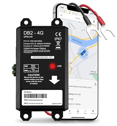 GPSLive DB2-4G GPS Tracker Auto Motorrad Wohnmobil KFZ - Made in EU | Einfache Installation, Live-tracking mit App, Keine SIM benötigt, GPS Sender, Peilsender
