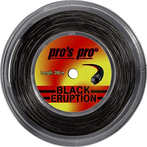 Pros Pro Black Eruption Tennissaite - 200m Rolle - 1.30mm - Schwarz