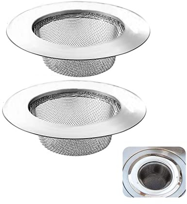 2 Stück Abflusssieb, Abflusssieb Edelstahl Rostfrei, 7.5CM Abfluss Sieb, Haarsieb Dusche, Spüle Filter Sieb, Waschbecken Sieb, Spülbeckensieb, für Dusche,Badewanne, Küche