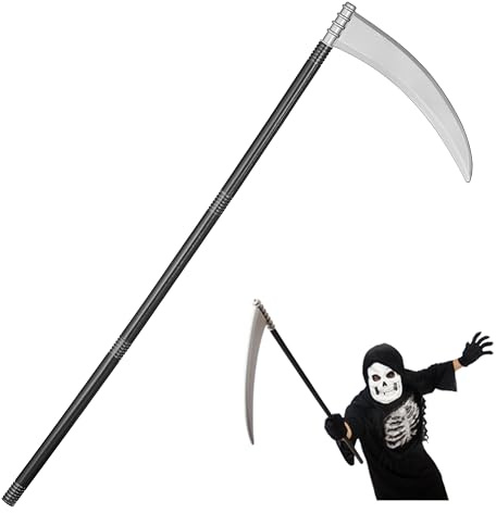 Balinco Sensenmann Sense – Zerlegbares Halloween Zubehör für Erwachsene – Verstellbare Länge – Horror Kostüm Accessoire für Karneval Fasching Cosplay