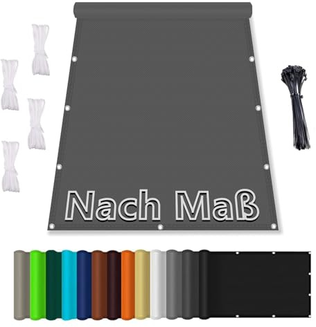 Wasserdichtes Sonnensegel, maßgefertigt, 95% UV-Schutz | Rechteckig, Sonnenschutz-Markise, Wetterfest mit Seil, Markisenstoff, Balkon, Terrasse, Garten