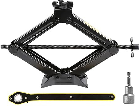 leadstand Scherenwagenheber mit 2T Arbeitssparendes Design, verdickte Stahlplatte, kann mit elektrischer Bohrmaschine verwendet Werden (2,0Ton)