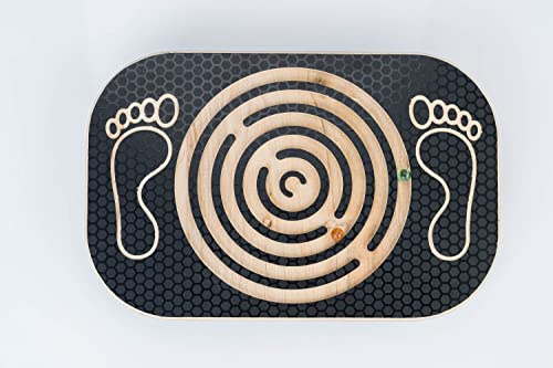 Balance Board aus Holz mit Labyrinth – Koordinationstrainer für Gleichgewicht & Core-Training – Wackelbrett für Fitness, Therapie & Bewegung – belastbar bis 200 kg