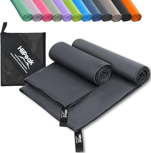HiiPeak Mikrofaser Handtuch Kompakt und Leicht Microfaser Handtücher Fitness Schnelltrocknend microfaser Badetuch Saugfähiges Sporthandtuch Schwimm und Gym Handtuch