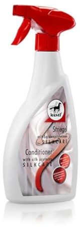 Leovet Mähnenstriegel | 550 ml | Pflegeprodukt für Mähne und Schweif bei Pferden | Für seidigen Glanz und Haarfülle | Mit Zedernholzöl für Schutz vor Staub und Insekten