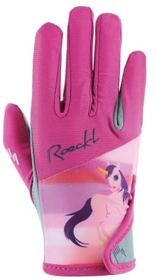 Roeckl Sports Reithandschuh KOPPL, 3 Farben, Größe 3-6 | Für Kinder | Duradero Innenhand | elastische Oberhand | Klettverschluss | visuelle Hilfe zur Zügelführung