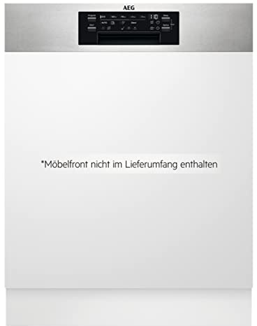 AEG Teilintegrierter Geschirrspüler 60cm, Spülmaschine Serie 7000: mit Glasschutz, Energieklasse C, Besteckschublade, personalisierte Zeit-Steuerung, leise 42dB, Wasserstopp, 15 MG, FEE7471AP