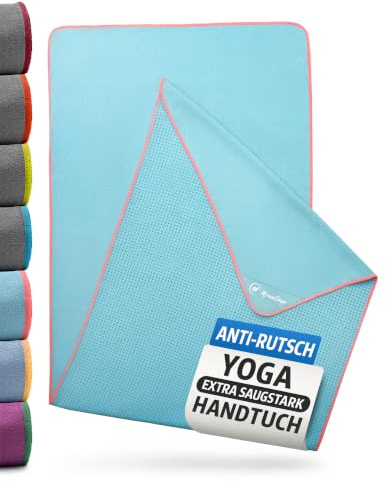 NirvanaShape Yoga Handtuch rutschfest | Hot Yoga Towel mit Antirutsch-Noppen | hygienische Yogatuch-Auflage für Yogamatte [ 185 x 63 cm ]