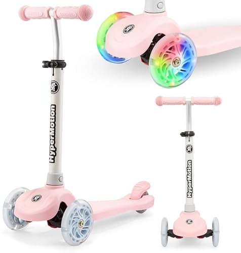 HyperMotion Kinderroller 3–8 Jahre – Dreirad Balance-Scooter mit LED-Rädern – Höhenverstellbarer Roller für Kinder – Rutschfestes Trittbrett – Leicht & Stabil – Max. Belastung 50 kg - TRINGO