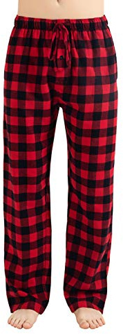 JTPW Herren 100% Baumwolle Flanell Bequeme Pyjama/Lounge Bottoms mit Taschen
