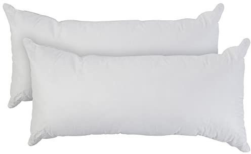 Newgen Medicals Wasserkissen 40x80: 2er-Set Wasserkissen mit Faserfüllung, Baumwollbezug, 40x80cm (Nackenkissen Bett, Kissen mit Wasserfüllung, Bettwäsche)