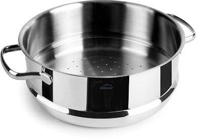 Lacor - 32524 - Basic Couscous, Edelstahl 18/10, Dampfgarer und Couscous, spülmaschinenfest, ø24cm