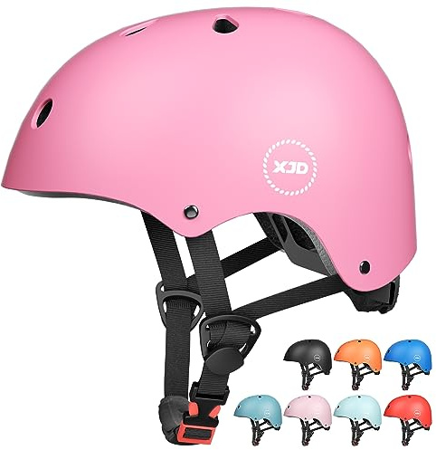 XJD Fahrradhelm für Kinder, Verstellbare Kinderhelm Skaterhelm Kinder Helm für Fahrrad Skateboard Scooter Roller Kinderfahrradhelm für 3-13 Alt Mädchen und Jungen
