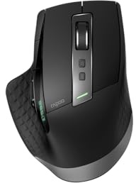 Rapoo MT750S kabellose Maus wireless Mouse 3200 DPI Sensor umweltfreundlicher wiederaufladbarer Akku ergonomisch für Rechtshänder PC & Mac - schwarz
