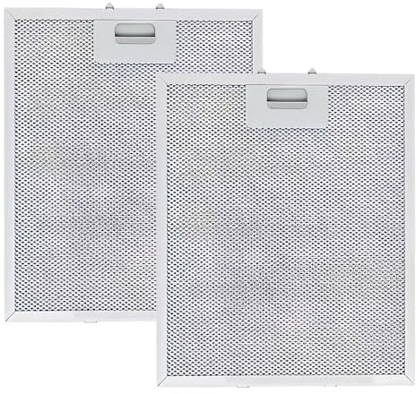 Shwdsy 2 Stück Filter Dunstabzugshaube, 5 Schichten Aluminium Abzugshaube Filter, 320 X 260 mm Fettfilter Dunstabzugshaube, für Restaurant-Haube, Silber, für Küchenhauben