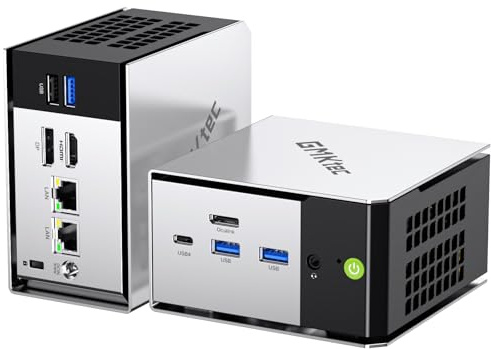 GMKtec M8 AMD Ryzen 5 PRO Mini PC Windows 11 Pro 6650H ((Besiege 7430U, 6C/12T 4,50 GHz) Mini Computer,Dual 2.5G LAN, 16GB DDR5 6400MHz RAM+512GB PCIe 3.0 SSD/Oculink/USB4/HDMI/USB 3.2 10Gbps/Micro PC